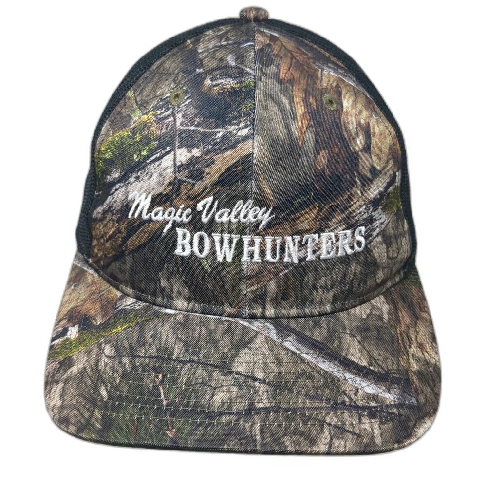 Richardson Trucker Hat Green Brown Camo One Size Mesh Magic Valley Bowhunters